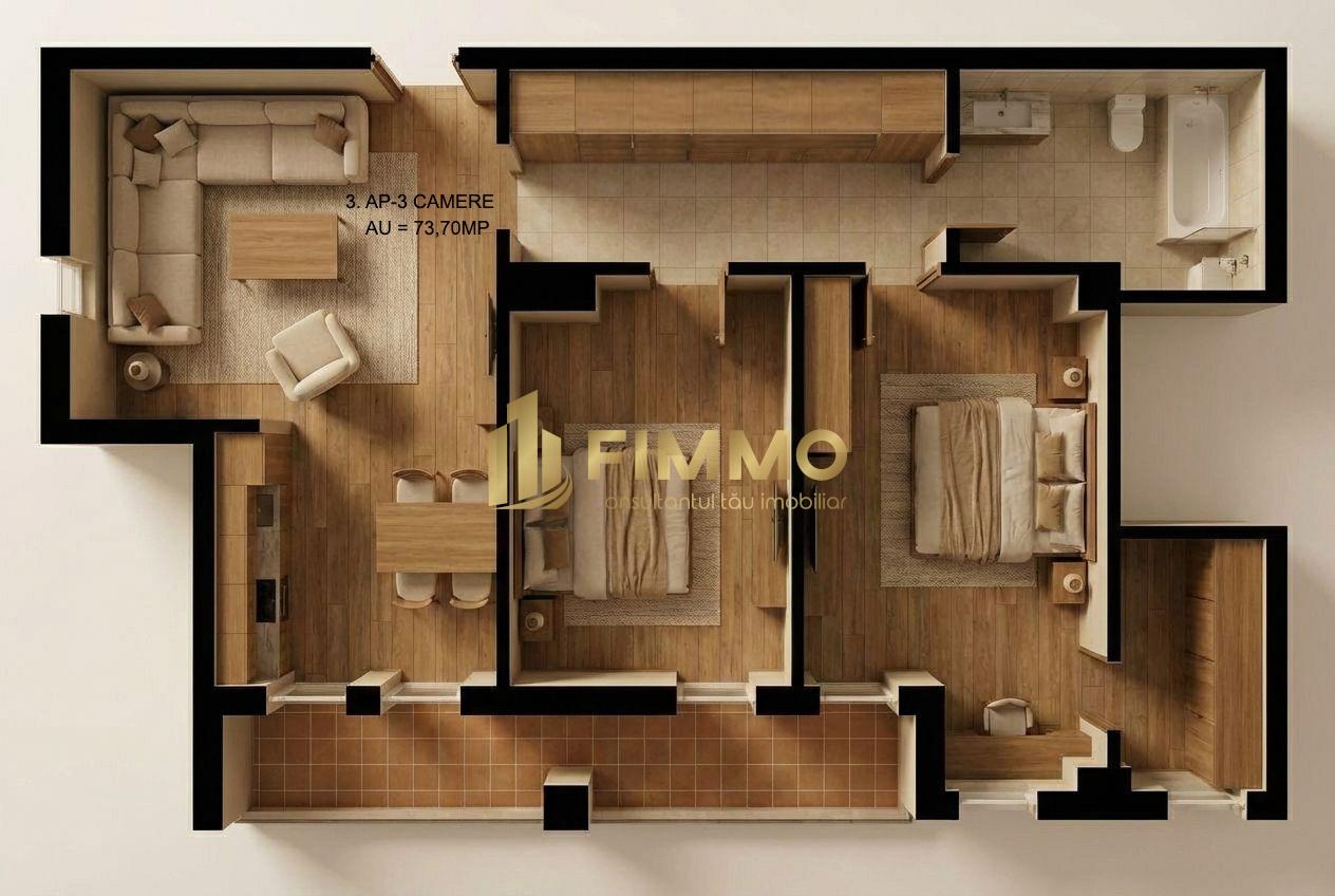Apartament 3 cam | 82mp | Bloc Nou | Burdujeni | ID:1925 - Suceava